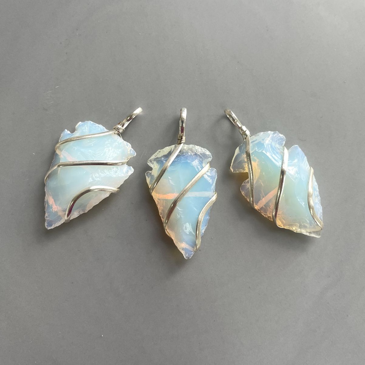 Opalite - Wire Wrapped Arrowhead Pendant Opalite - Wire Wrapped Arrowhead Pendant